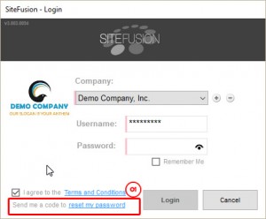 Step 1: From the login screen select "reset my password" (fig. 01)